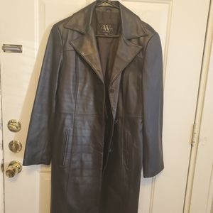 Genuine Leather trench coat